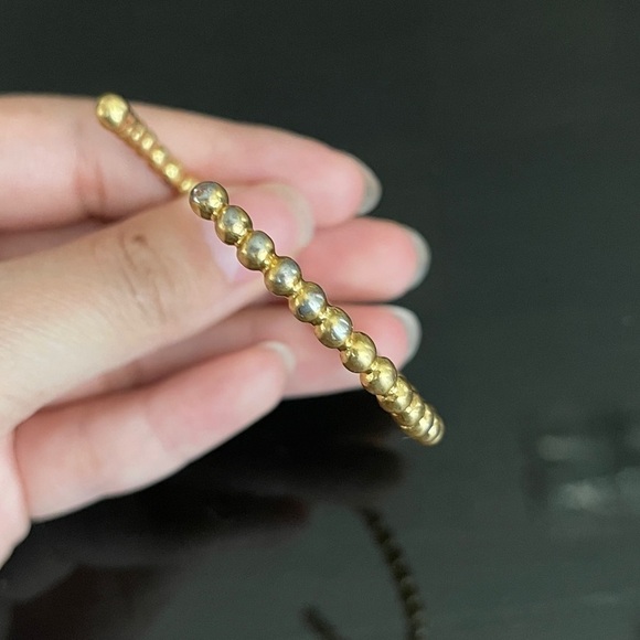 Beaded madewell gold tone cuff - Picture 2 of 4
